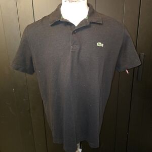 LACOSTE POLO SHIRT, DEVANLAY, SIZE - 6 / XL, BLACK, GREEN BNWT